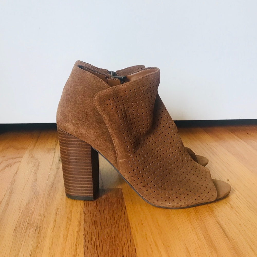 Brown suede booties 8